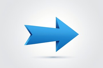 Fototapeta premium there is a blue arrow pointing left on a white background