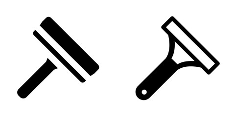 Modern Squeegee Icon Design Symbol Set