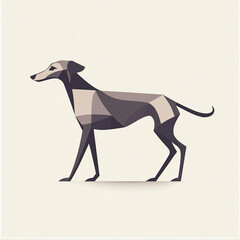 Obraz premium Modern Harrier Dog Logo Design with Bold Contrast and Clean Lines Perfect for Branding and Marketing in a Sleek and Stylish Aesthetic for Pet Lovers and Businesses