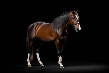 Obraz premium araffe standing in the dark with a black background