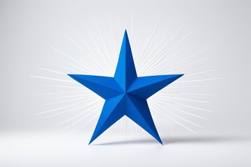 Obraz premium a close up of a blue star with white rays coming out of it