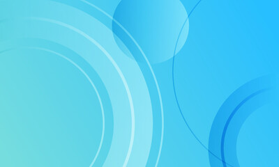 Dynamic bright blue turquoise gradient abstract 3D background with circles and lines pattern. Turquoise gradient blue background.