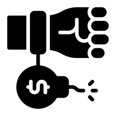 debt glyph icon