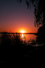 Obraz premium Sonnenuntergang am See