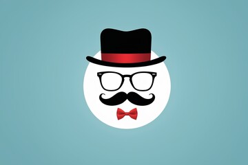 there is a man with a mustache and glasses wearing a hat