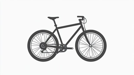 Fototapeta premium Bike silhouette, simple design, studio shot