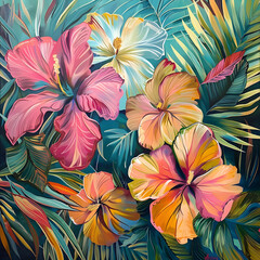 Bright Colorful Boho Flowers and Plants