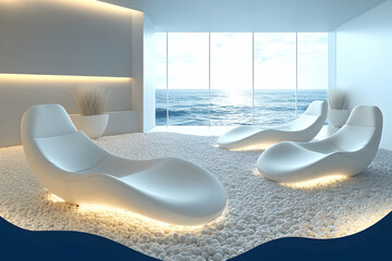 Serene Ocean View 3D Render