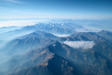 High-Altitude Mountain Range Panorama