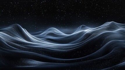 Obraz premium Earth in a starry backdrop, encased in layers of luminous, swirling lines