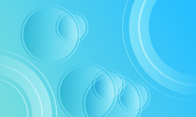 Dynamic bright blue turquoise gradient abstract 3D background with circles and lines pattern. Turquoise gradient blue background.