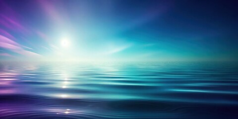 Serene Seascape  A Dreamlike Ocean Scene with Soft Hues of Purple and Teal at Sunrise or Sunset
