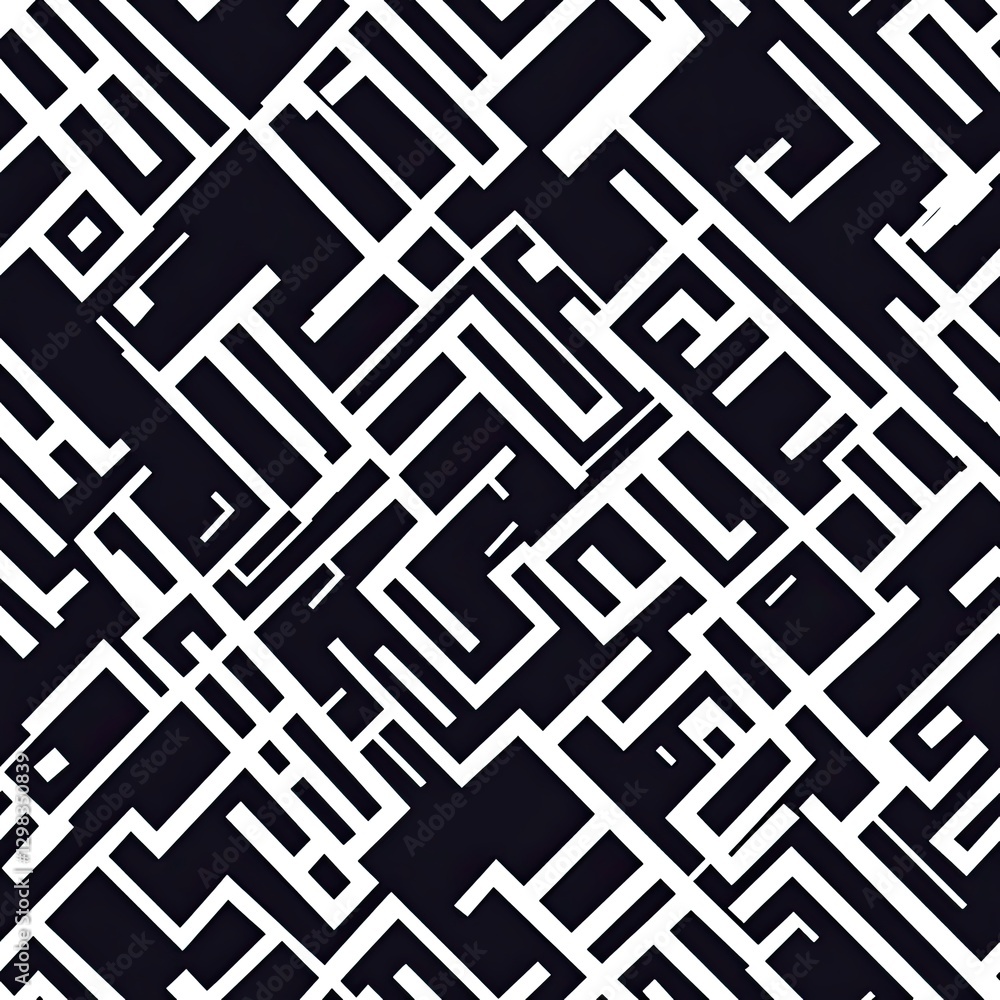 Poster urban roadmap grid like patterns and square intersections aerial view