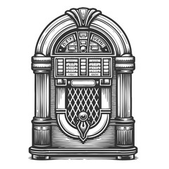 Jukebox Retro Music vector illustration