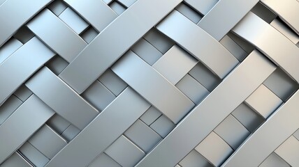 Close-up of an abstract woven pattern in metallic tones, showcasing intricate textures and modern design.