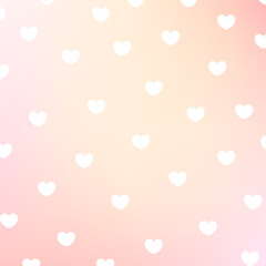 Seamless pattern of simple hearts isolated on pastel background Space for selling products, backdrop, wallpaper, background, text. Vintage style background. Vector illustration.
