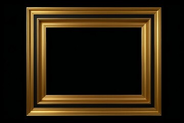 a golden frame on a black background with a black background