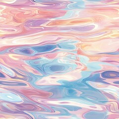 Obraz premium Pastel Water Ripple Seamless Pattern Soft Hues for Design Projects