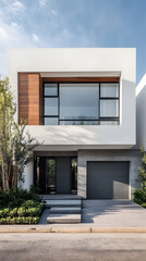 A modern two-story home in Mexico City
