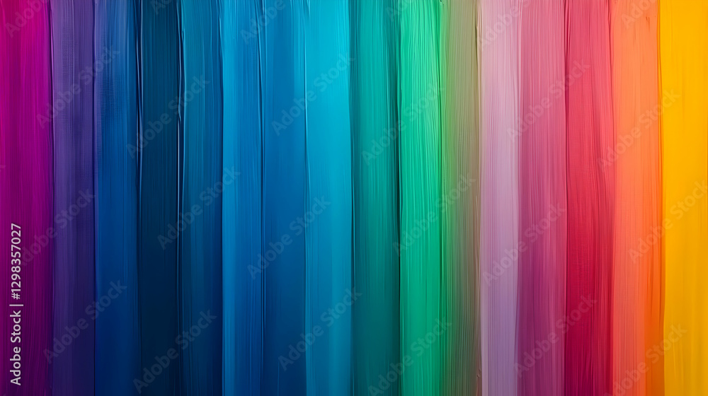 Poster vertical stripes of rainbow colors creating a gradient background