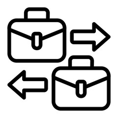 briefcase line icon