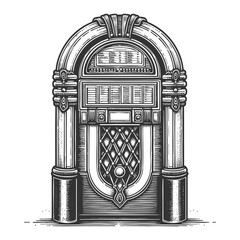 Jukebox Retro Music vector illustration
