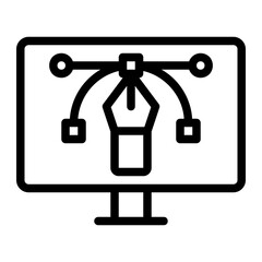 graphic design line icon