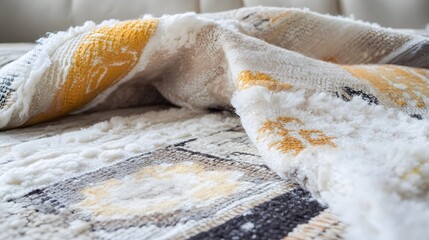 Soft Cozy Textured Blanket Throw Knitted Fabric