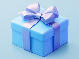 Obraz premium blue gift box