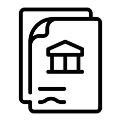 legal agreement line icon