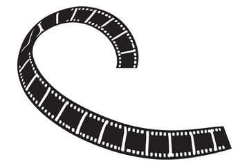 Curved Film Strip Vector Design for Creative Video Projects