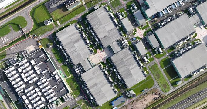 Data center in North holland showcaing IT infrastructure, internet tehcnology, AI, server space and cloud services.