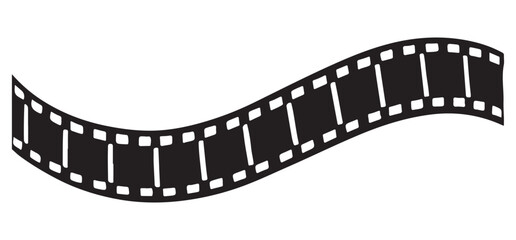 Wavy Film Strip Vector a Classic Symbol of Cinema and Motion Pictures