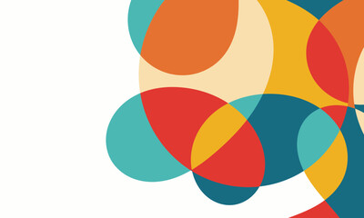 Obraz premium Flat Colorful Abstract Natural Shapes Combination