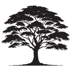 Detailed Tree Vector Silhouette Illustration Perfect For Nature Designs