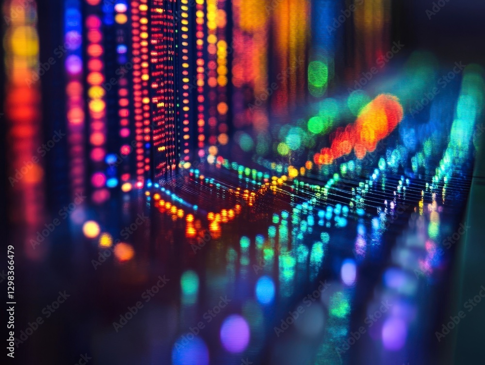 Aufkleber colorful abstract patterns of light reflections on a smooth surface