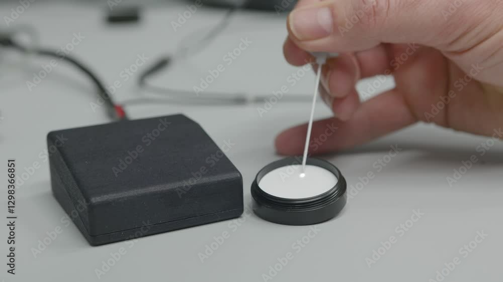 Poster calibration of an nirs probe with white light on a reference plate for precise spectroscopy measurem