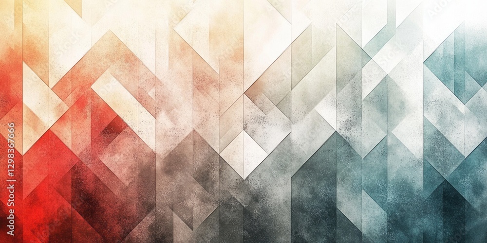 Poster abstract gradient with angular and geometric shapes pattern
