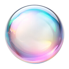 Colorful liquid bubbles isolated on a transparent background,  Generative AI.