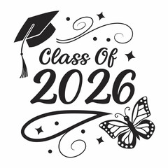 Class of 2026 with Symbolic Butterfly - Meaningful Keepsake"