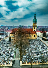 Obraz premium Mary Magdalene Church in Tychy old town, Upper Silesia, Poland