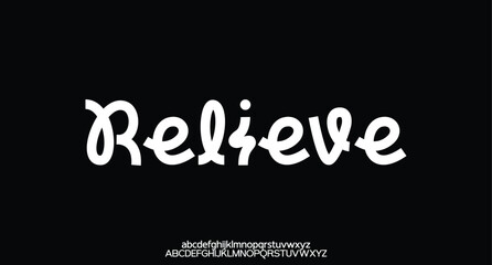 Creative modern unique alphabet display font vector. Luxury and clean sans serif typography style illustration

