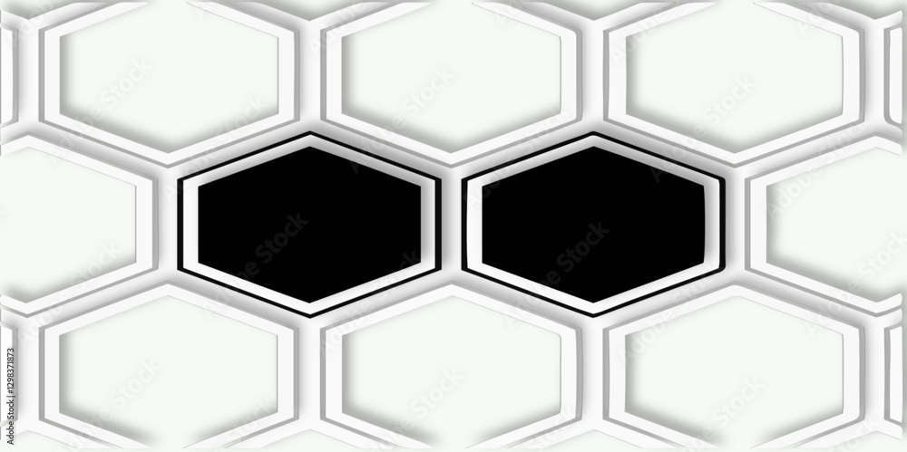 Poster abstract modern geometric line effect seamless pattern hexagon style futuristic concept technology s