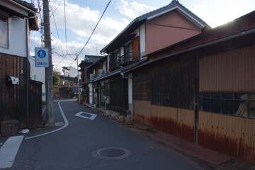 Obraz premium 倉敷の風景 阿智神社 鶴形山 