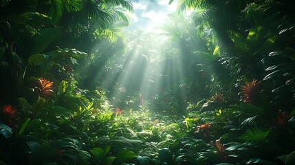 Obraz premium Sunrise through magnificent clouds, serene sky, perfect for backgrounds