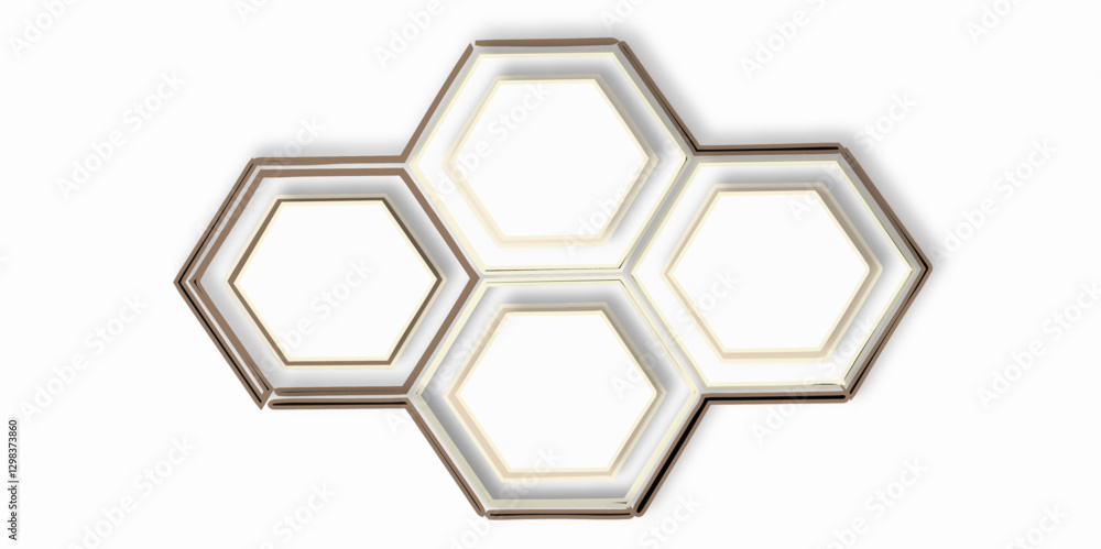 Poster abstract modern geometric line effect seamless pattern hexagon style futuristic concept technology s