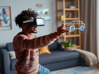 Man uses VR to design car at home