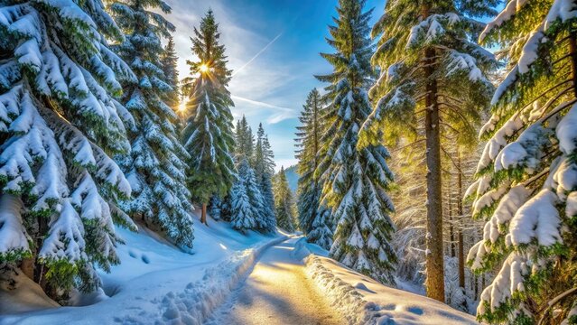 Austrian Alps' Mieming: Breathtaking snow-covered paths, perfect winter hiking trail photography.