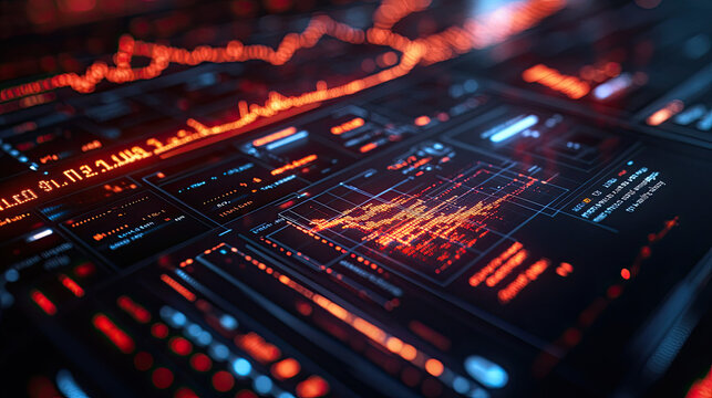 Financial Dashboard Displaying Declining Data