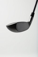 Close-up of golf club head against pure white , white, competition